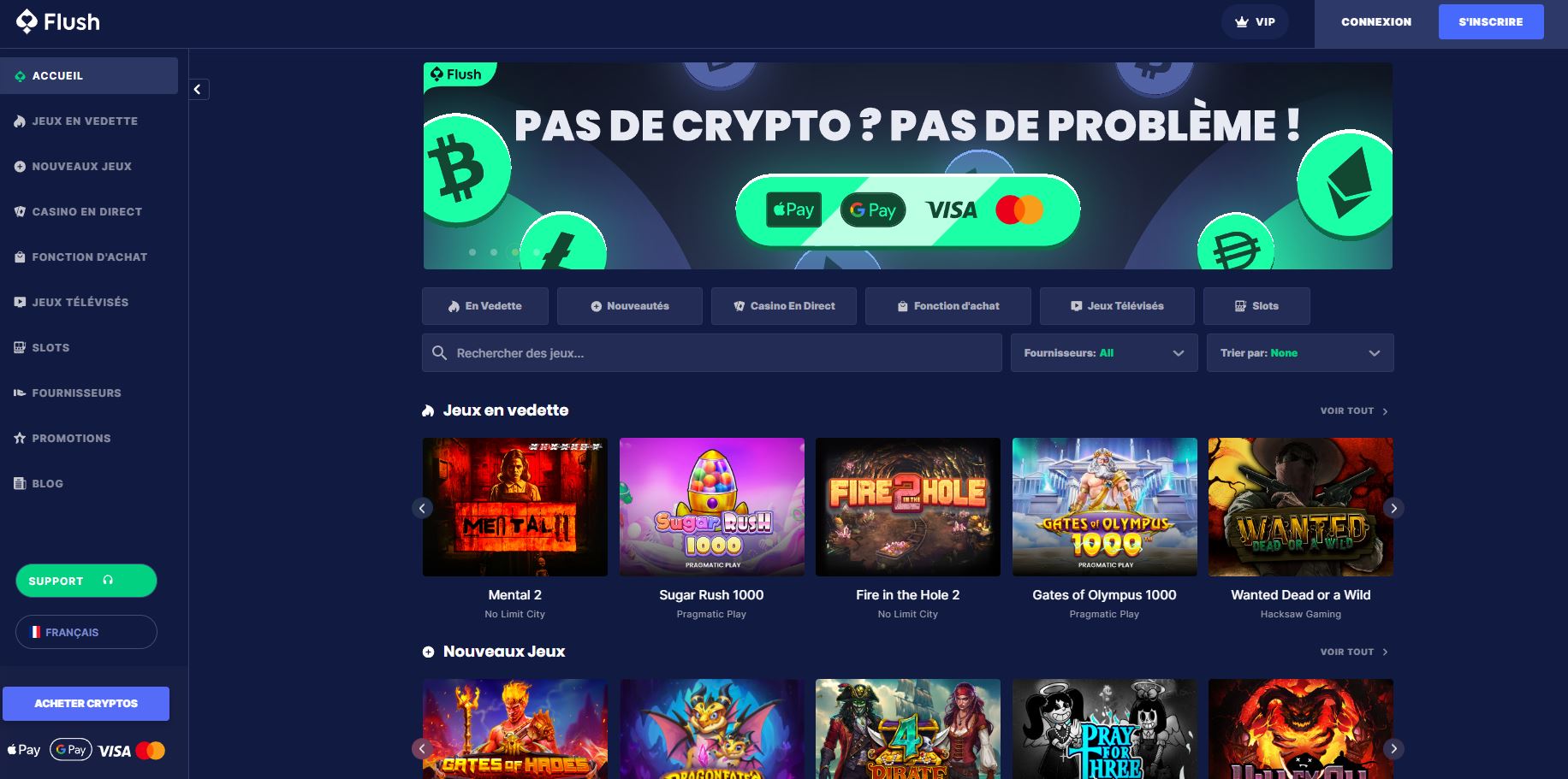 Flush casino accueil