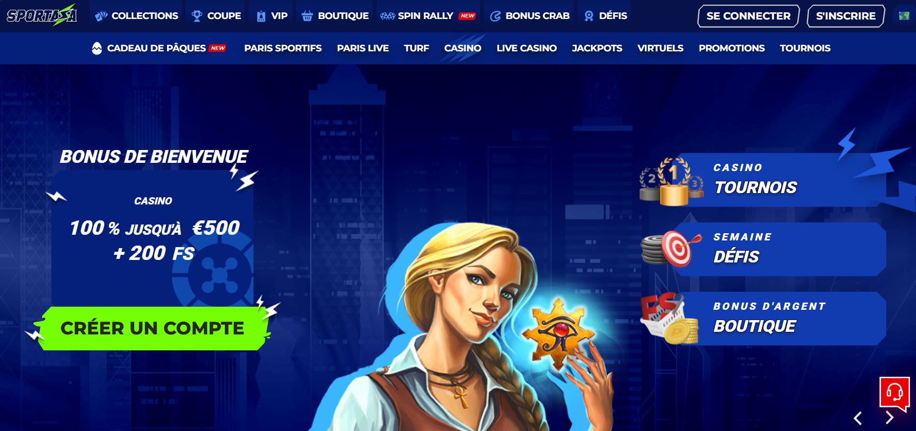 accueil sportaza casino