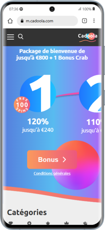 cadoola-mobile Avis Cadoola Casino Crypto : Jusqu’à 800 € + 300 FS | 2025