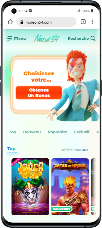 mobile-2 Avis Neon54 Casino Crypto : Jusqu'à 100 mBTC + 100 FS | 2025