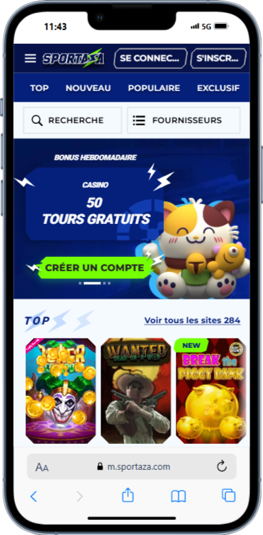 sportaza-mobile Avis Sportaza Casino Crypto : Jusqu’à 500€ + 200FS | 2025