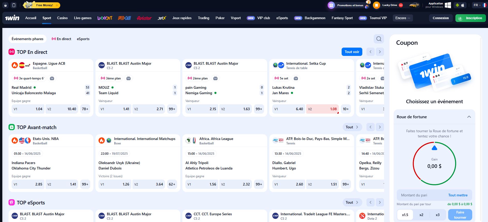 1win sports