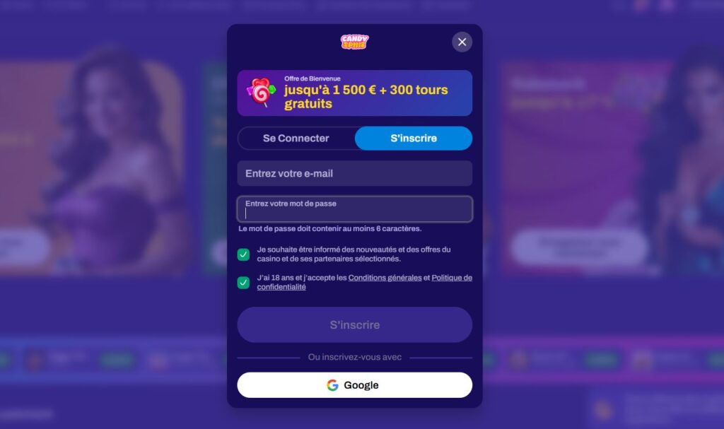 candy-spinz-inscription-1024x607 Avis Candy Spinz Casino : Jusqu’à 1 500 € + 300 TG | 2025