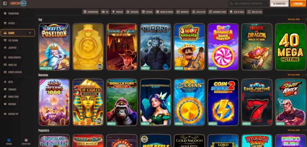 jeux-casino-3-1024x492 Neon54 Casino Avis 2025 : Bonus jusqu’à 500 € + 200 FS + 1BC