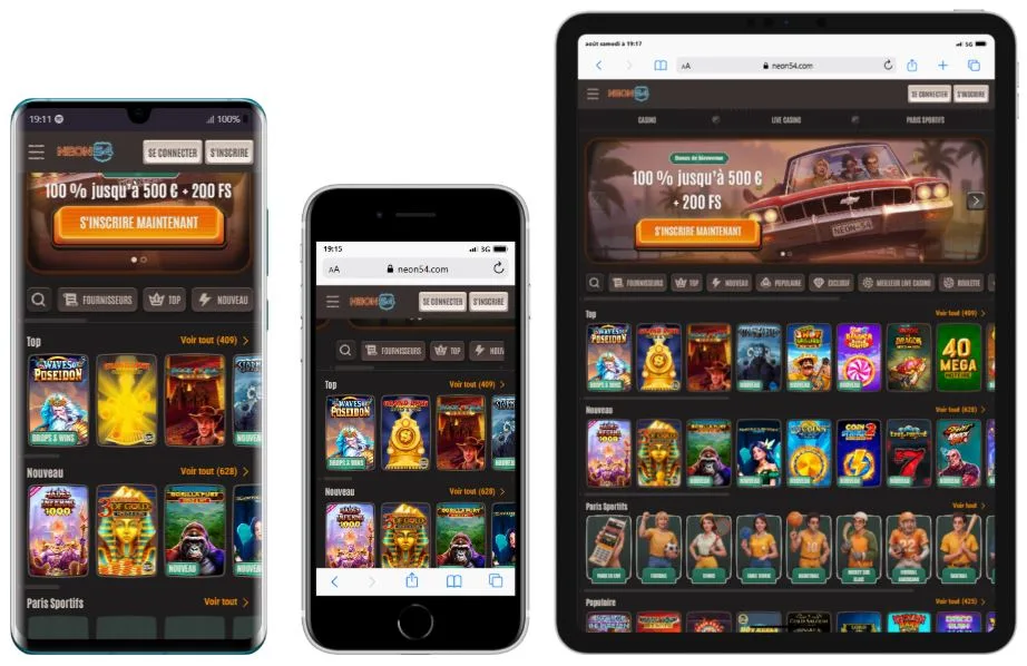 mobile-casino Neon54 Casino Avis 2025 : Bonus jusqu’à 500 € + 200 FS + 1BC