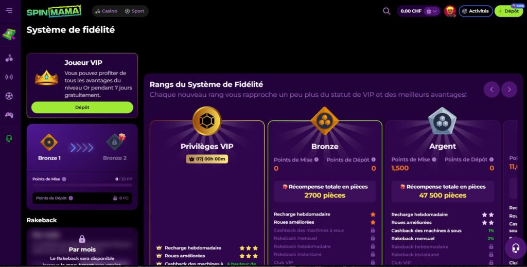 vip-3-1024x519 Avis SpinMama Casino Crypto : Jusqu’à 450 € + 250 FS | 2025