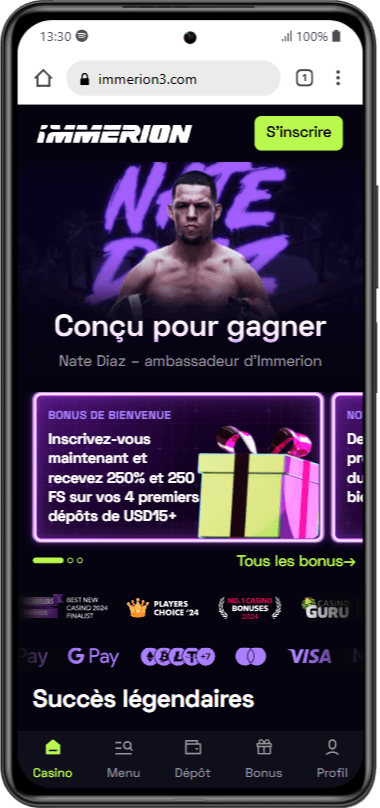Xiaomi-Mi-11i-immerion3.com_ Avis Immerion Casino 2025 : Bonus 4 000 € + 250 Free Spins