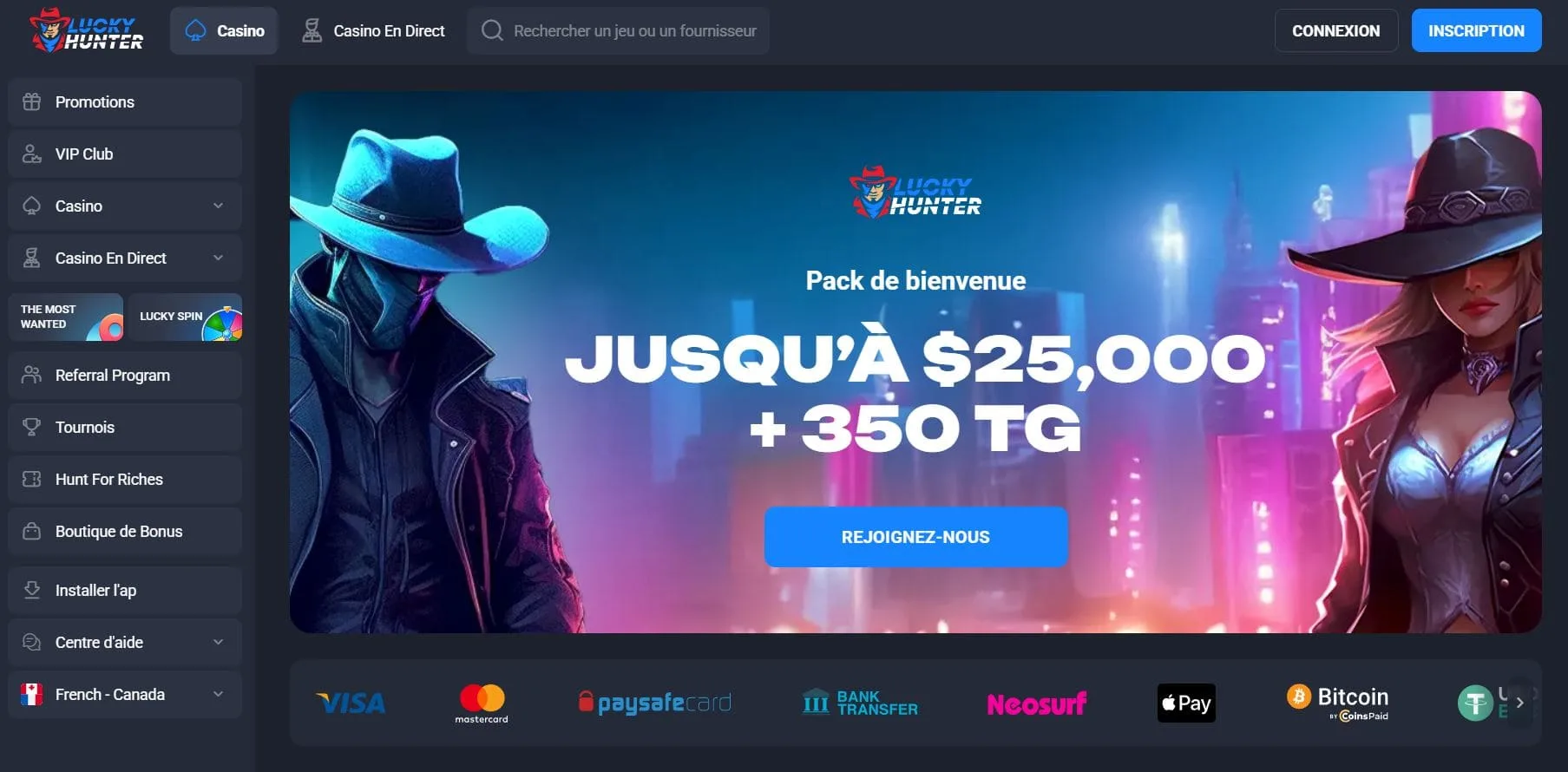 lucky hunter casino