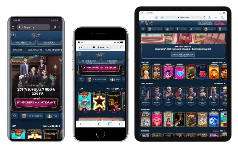 mobile-casino-2 Rich Royal Casino Avis 2025 - Bonus jusqu’à 7 500 € + 225 FS