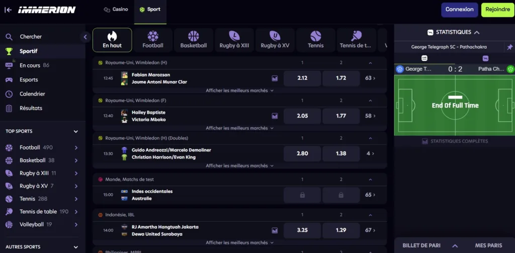 offre-sports-1-1024x504 Immerion Sports Avis 2025 - Bookmaker Crypto avec Bonus 250%