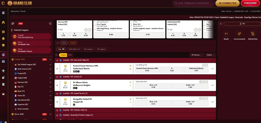 offres-sports-1024x482 Grand Club Bookmaker Crypto - Mon Avis Complet en 2025