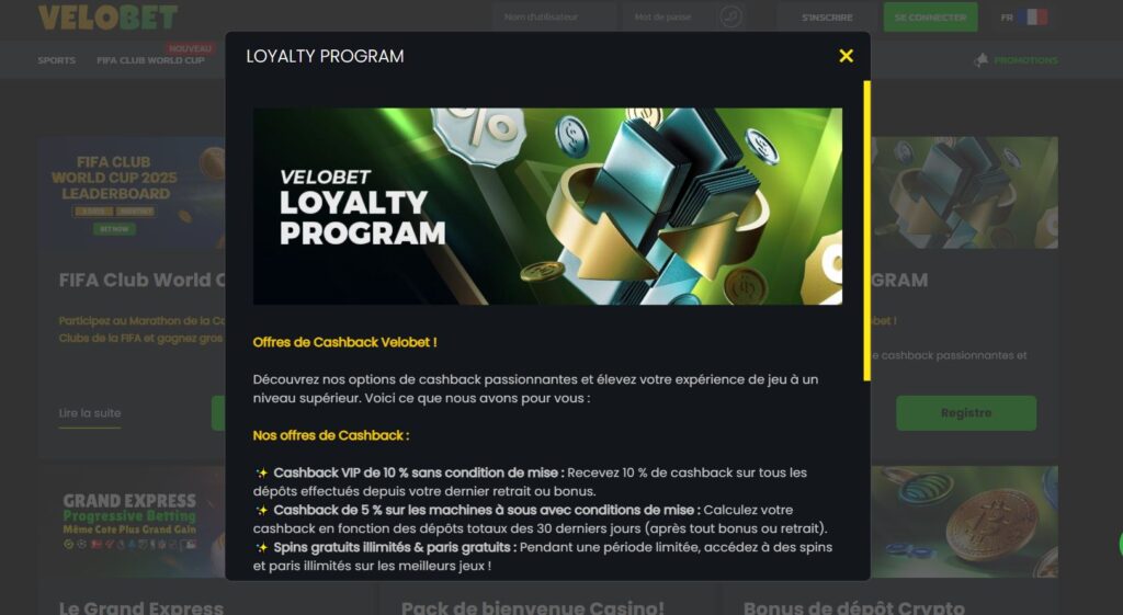programme-fidelite-1024x561 Avis VeloBet Casino Crypto : Jusqu’à 2 000 € + 70 FS | 2025