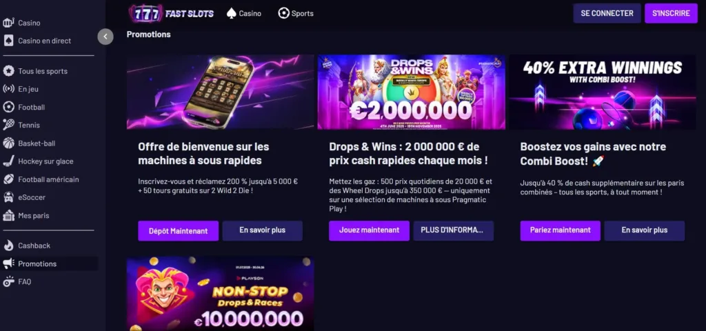 promos-4-1024x480 Fast Slots Casino Avis 2025 : Bonus jusqu’à 5 000 € + 200 FS