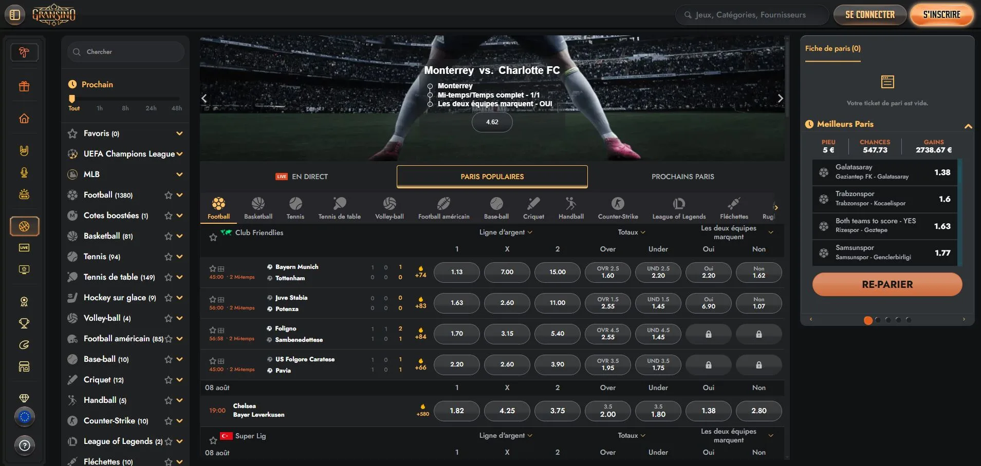 gransino bookmaker