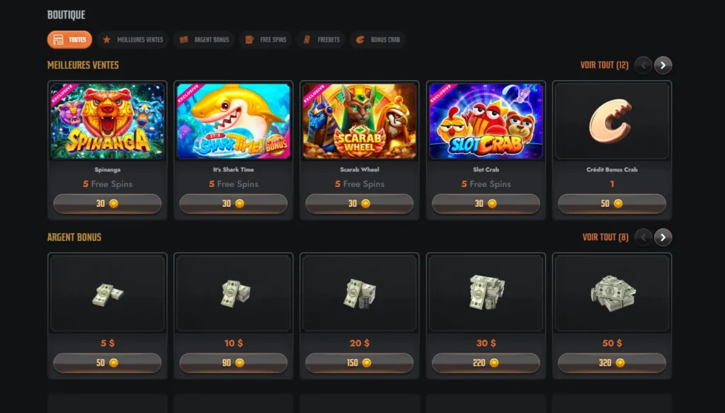 boutique-1024x583 Gransino Casino Avis 2025 : Bonus 100% jusqu'à 500€ + 200 FS