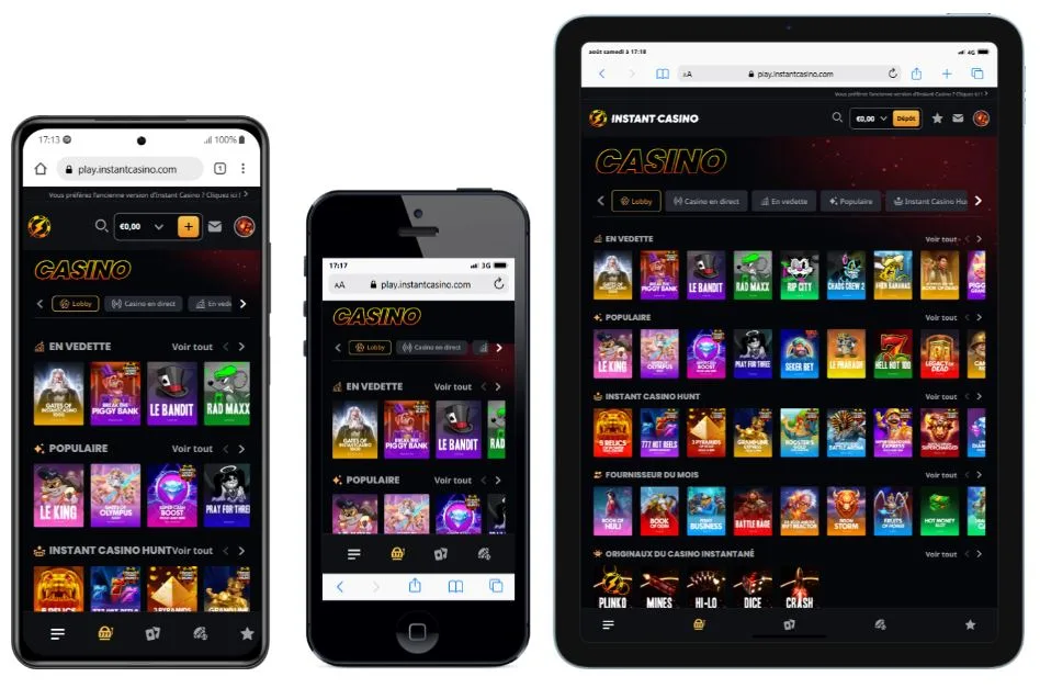 casino-mobile Instant Casino Avis 2025 - Bonus jusqu'à 7 500 € + Cashback