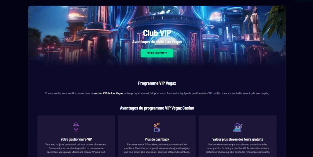 club-vip-1024x514 Vegaz Casino Avis 2025 : Bonus jusqu’à 1000 € Sans Wagering