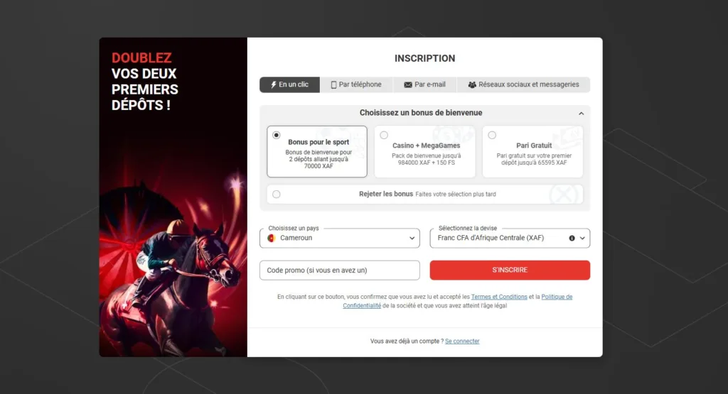 inscription-7-1024x555 Mega Pari Casino Avis 2025 | Bonus 1 950€ | Code P. : DJAMBO