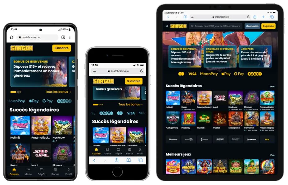 mobile-2 Snatch Casino Avis 2025 : Bonus jusqu’à 4 000 € + 325 FS