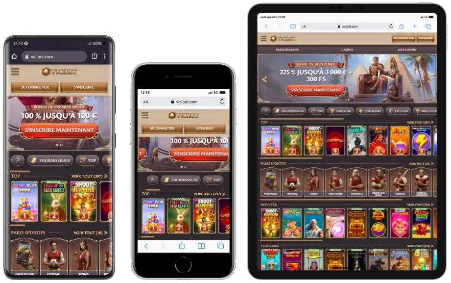 mobile-casino-2 Vicibet Casino Avis 2025 : Bonus 3 000 € + 300 FS + 1 BC