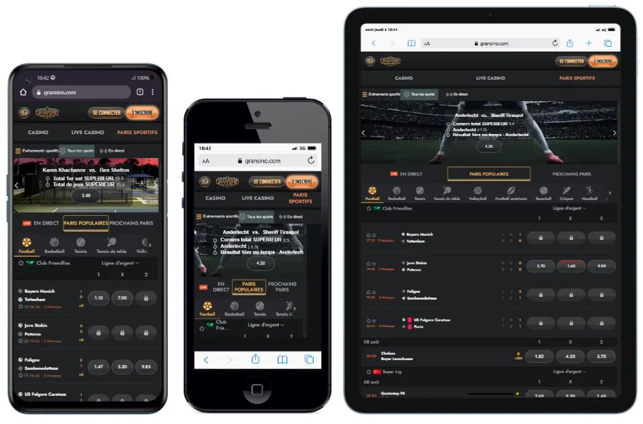mobile-sports-1 Gransino Bookmaker Avis 2025 : Bonus 100 % jusqu’à 100 €