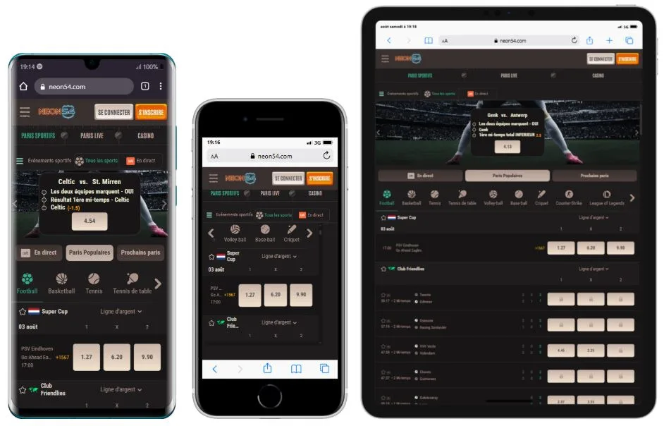 mobile-sports Neon54 Bookmaker Avis 2025 : Site de Paris Sportifs Fiable ?