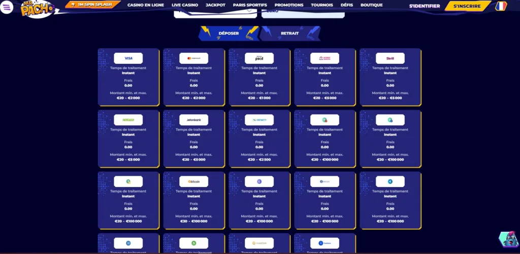 paiements-1024x500 Mr. Pacho Casino Avis 2025 - Bonus jusqu’à 500 € + 200 FS