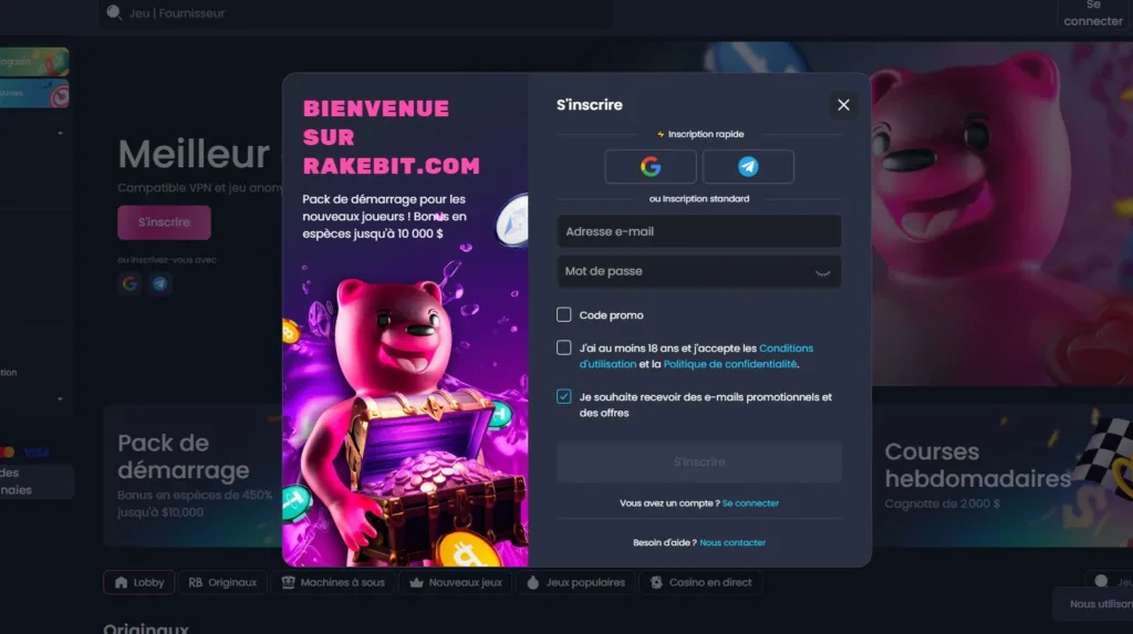 Inscription-5-1024x573 Rakebit Casino Avis 2025 : Bonus jusqu'à 10 000 USDT
