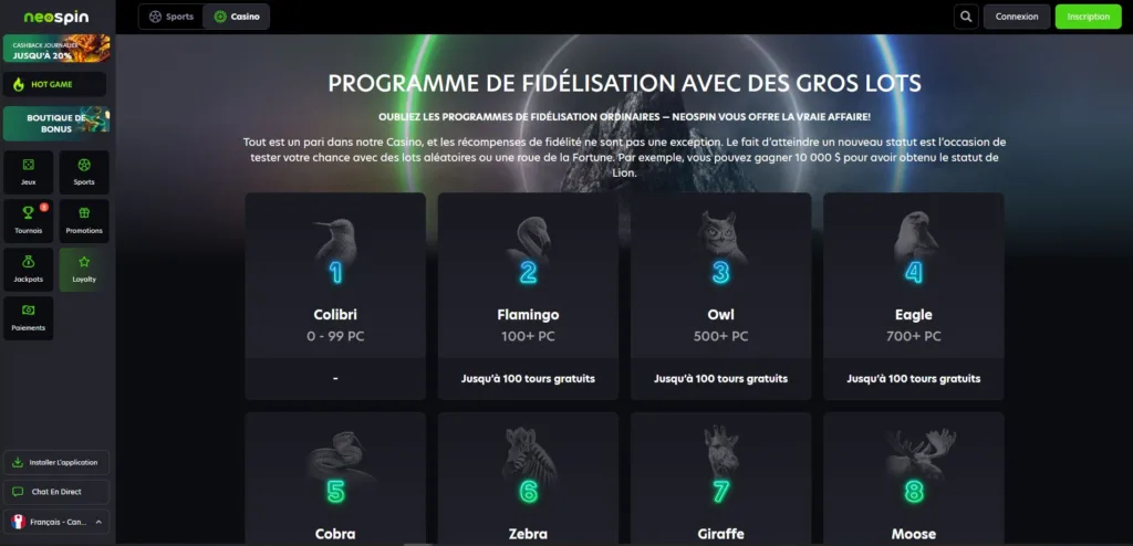 VIP-4-1024x494 Neospin Casino Avis 2025 : Bonus jusqu’à 7000 € / 11000 CAD