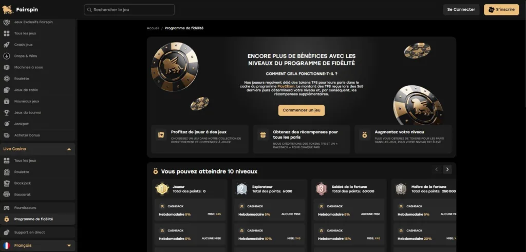 fidelite-1024x491 Avis Fairspin Casino 2025 ⭐ Test Complet + Bonus 10k USDT