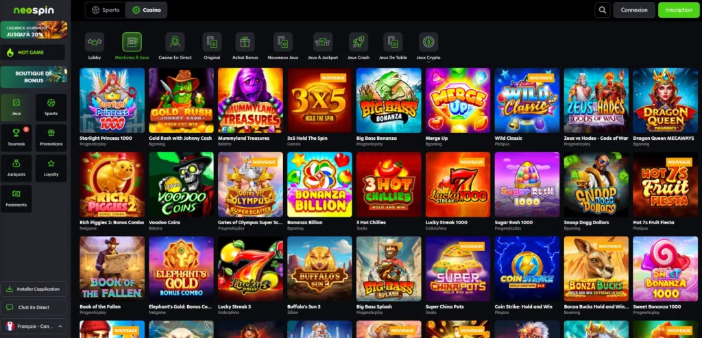 jeux-casino-8-1024x493 Neospin Casino Avis 2025 : Bonus jusqu’à 7000 € / 11000 CAD