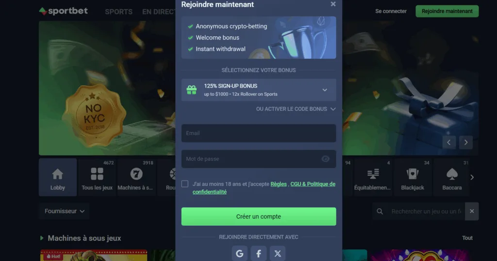 inscription-3-1024x539 Avis Sportbet Casino 2025 : Test Complet & Bonus Crypto