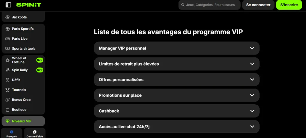 vip-4-1024x463 Spinit Casino Avis 2025 | Test & Bonus jusqu’à 500€ + 200 FS