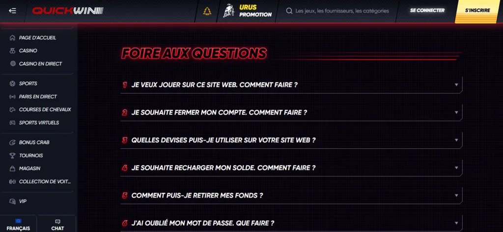 FAQ-1024x472 Avis QuickWin Casino : bonus jusqu’à 500 € + 200 FS + 1 bc