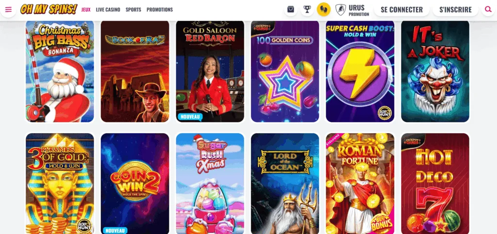 jeux-casino-4-1024x482 OhMySpin Casino avis 2026 : Ma revue sur ce casino crypto