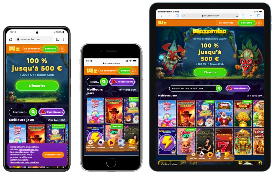 mobile-5 Wazamba Casino Avis 2026 : bonus jusqu’à 500 € + 200FS + 1bc