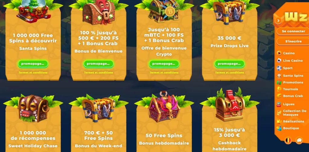 promos-5-1024x504 Wazamba Casino Avis 2026 : bonus jusqu’à 500 € + 200FS + 1bc