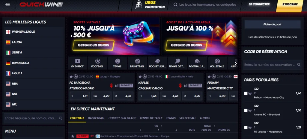 sports-2-1024x464 Avis QuickWin Casino : bonus jusqu’à 500 € + 200 FS + 1 bc