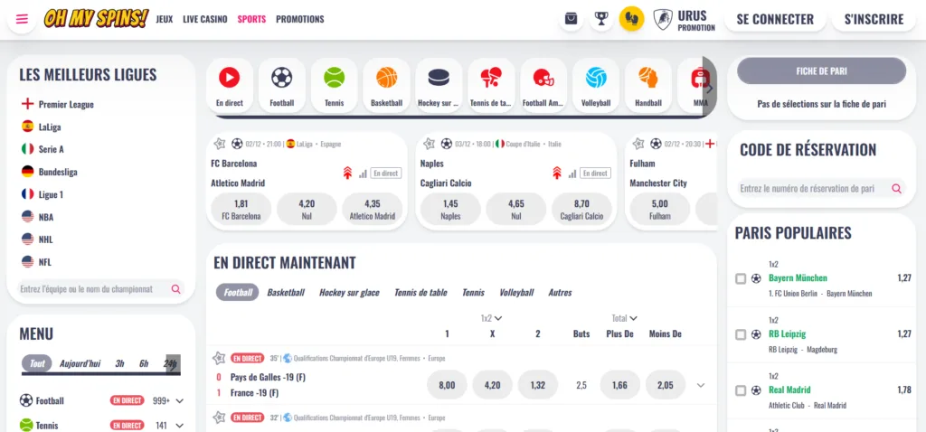 sports-4-1024x478 OhMySpin Casino avis 2026 : Ma revue sur ce casino crypto