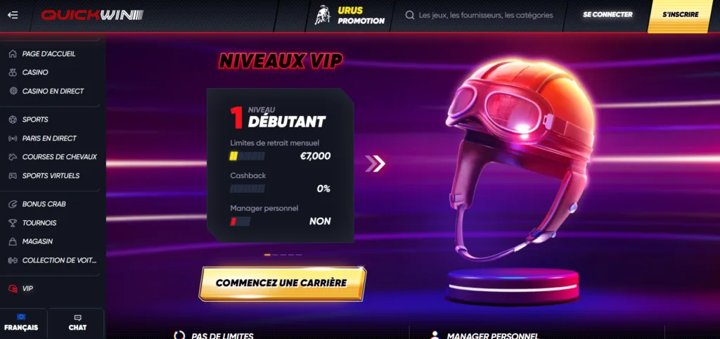 vip-2-1024x482 Avis QuickWin Casino : bonus jusqu’à 500 € + 200 FS + 1 bc