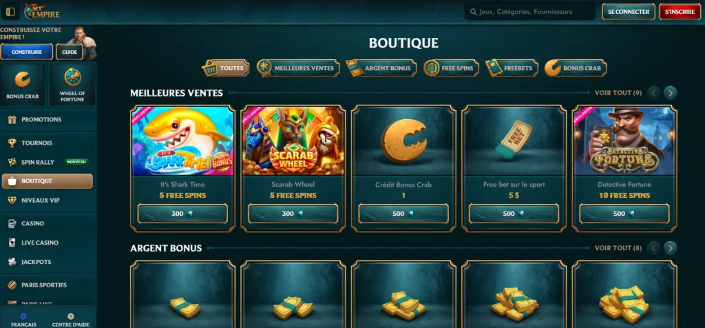 boutique-5-1024x476 Avis MyEmpire Casino 2026 : Test & bonus jusqu’à 500 €