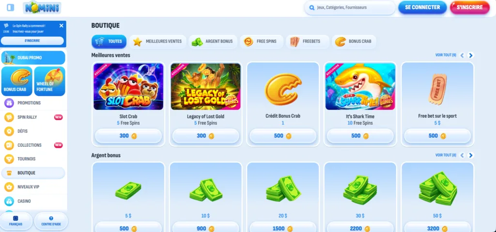 boutique-6-1024x479 Avis Nomini Casino 2026 : Revue complète & bonus 500 €