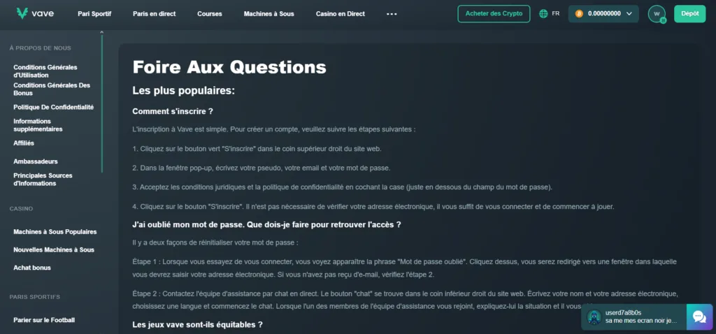 faq-1024x478 Vave Casino Avis 2026 : bonus jusqu’à 4 BTC + 100 TG