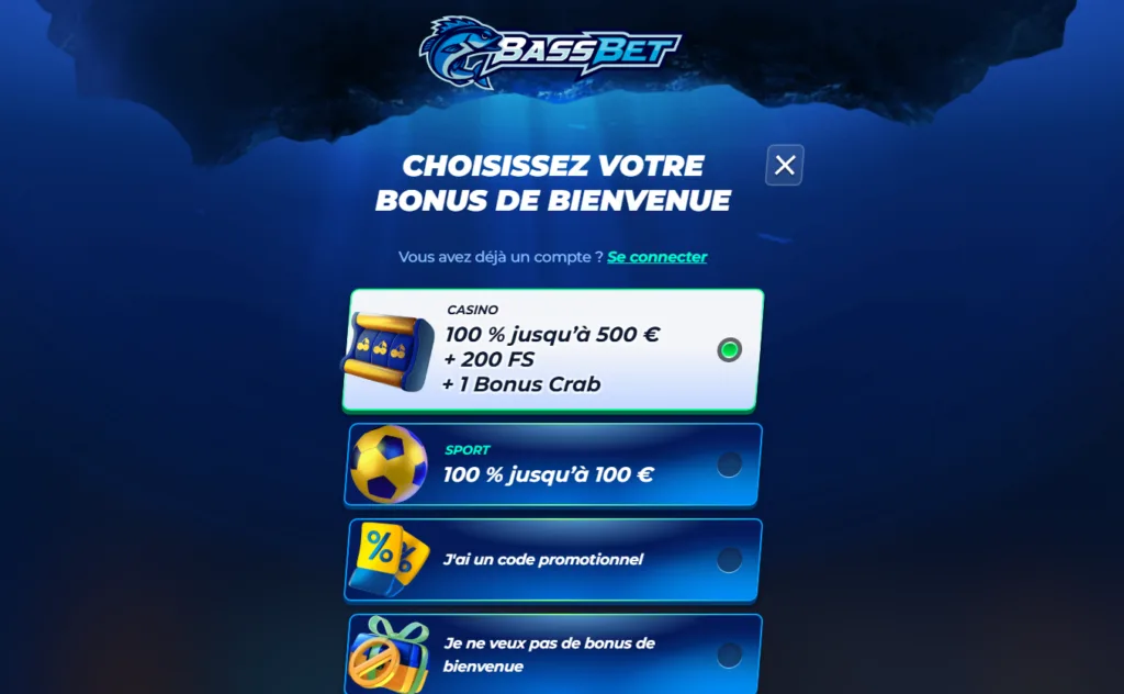 inscription-5-1024x632 BassBet Casino Avis 2026 : Bonus jusqu’à 500 € + 200 FS