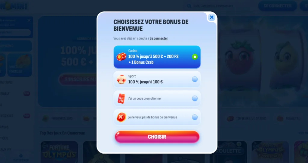 inscription-9-1024x541 Avis Nomini Casino 2026 : Revue complète & bonus 500 €