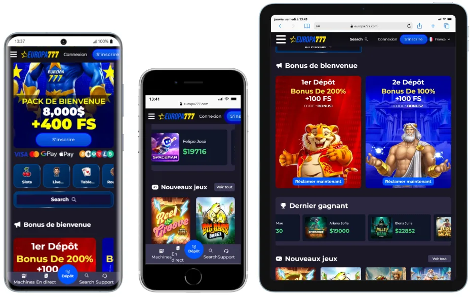 mobile-9 Europa777 Casino Avis 2026 | Bonus jusqu’à 8 000 € + 400 TG