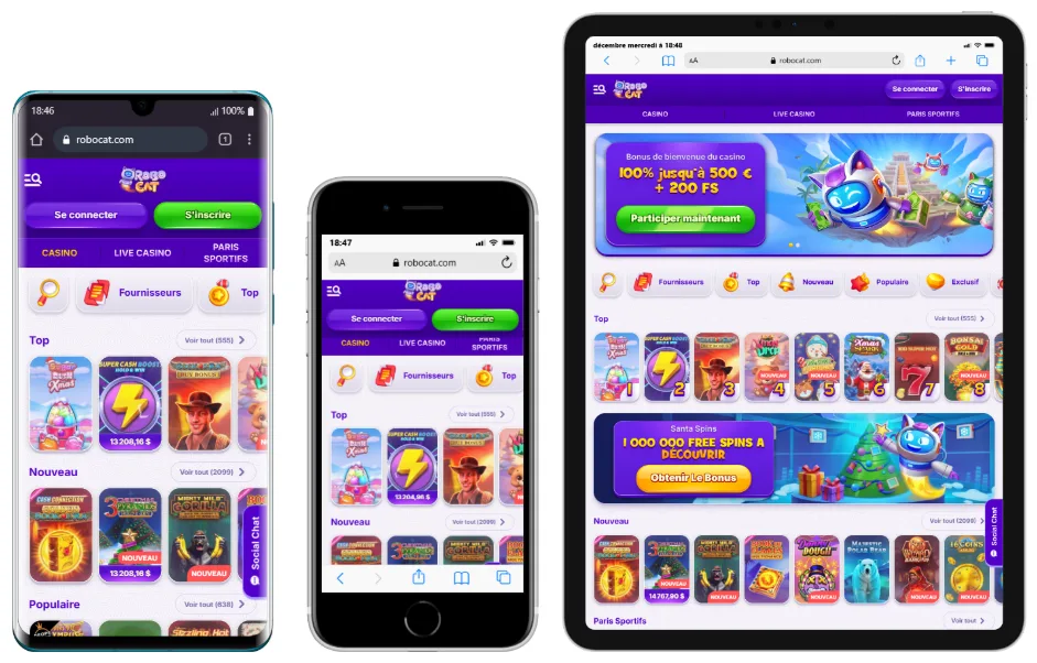 mobile Avis Robocat Casino 2026 : Bonus 500 € + 200 + 1 bonus crab