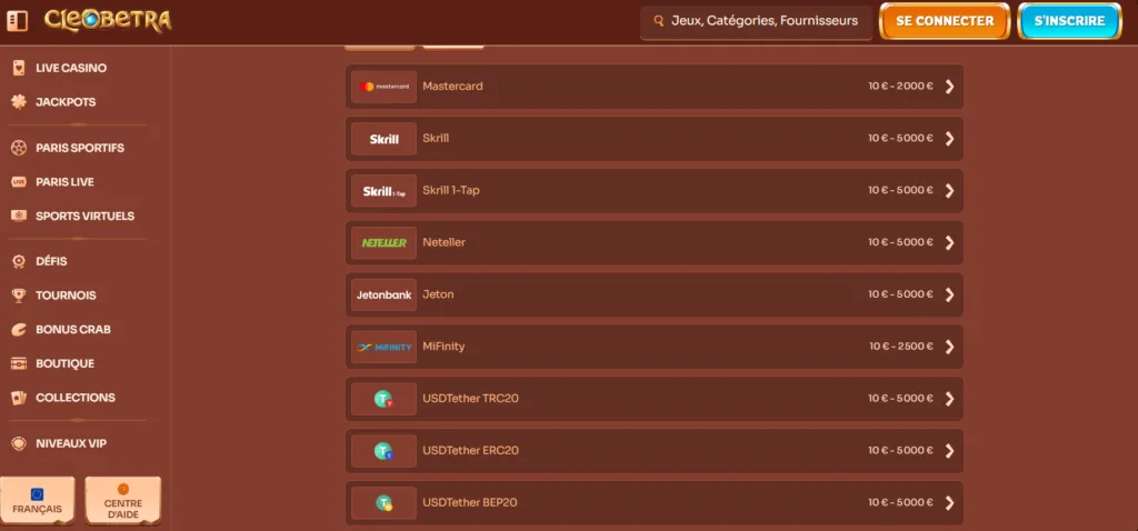 paiement-1024x478 Cleobetra Casino Avis 2026 : Bonus jusqu’à 1 000 € + 350 FS