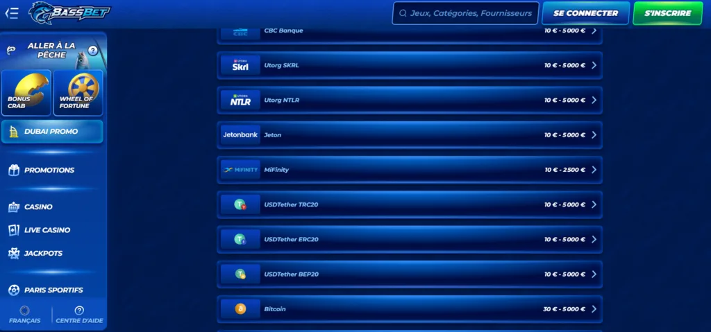 paiement-4-1024x479 BassBet Casino Avis 2026 : Bonus jusqu’à 500 € + 200 FS