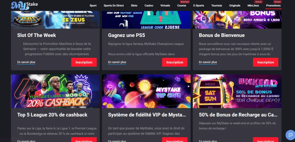 promos-2-1024x495 Avis MyStake Casino 2026 : bonus de 300 % jusqu’à 1 500 €/$